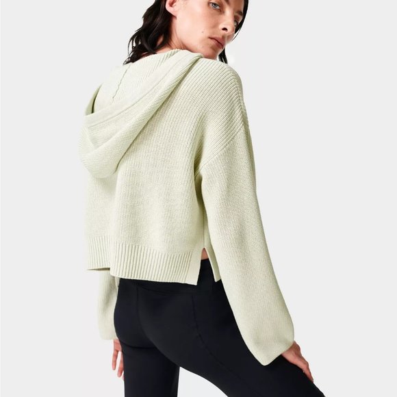 NWT Sweaty Betty Summer Beach Open Neck Hoody - Picture 2 of 4